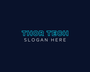 Neon Tech Business logo design