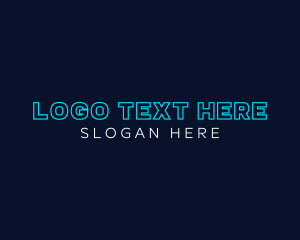 Neon Tech Business Logo