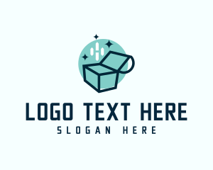Expensive - Treasure Chest Box logo design