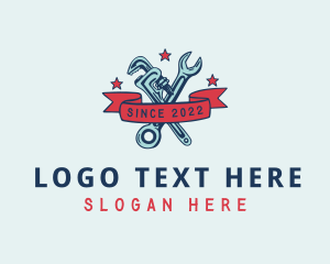 Handyman Pipe Wrench logo design