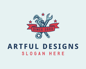 Handyman Pipe Wrench logo design