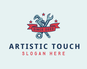 Handyman Pipe Wrench logo design