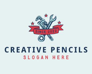 Handyman Pipe Wrench logo design