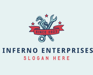 Handyman Pipe Wrench logo design