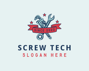 Handyman Pipe Wrench logo design