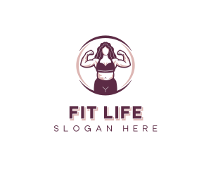 Strong Woman Fitness logo design