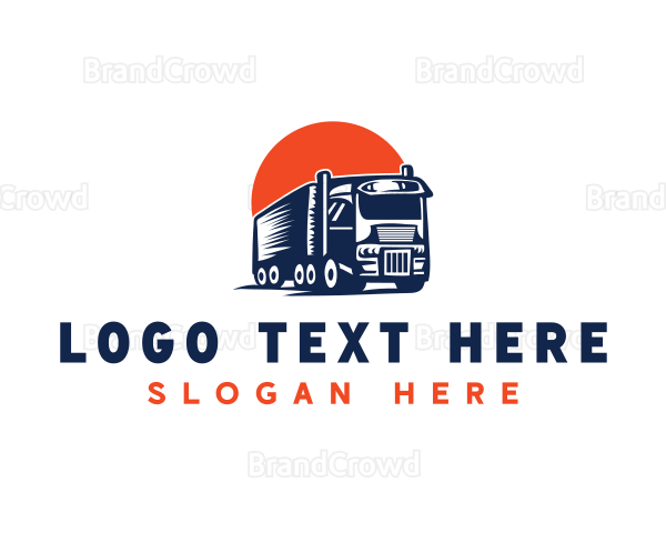 Delivery Truck Transportation Logo