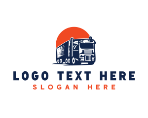 Delivery Truck Transportation  Logo