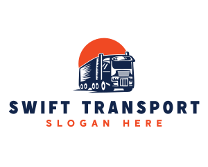 Delivery Truck Transportation  logo design