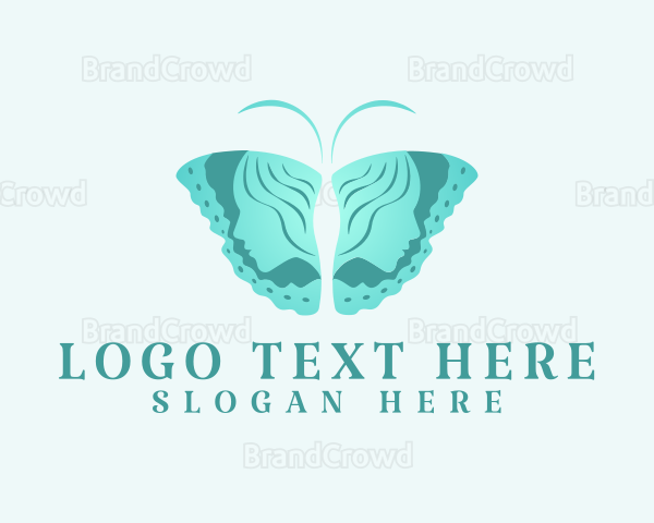 Butterfly Woman Influencer Logo