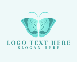 Girl - Butterfly Woman Influencer logo design