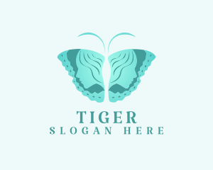 Butterfly Woman Influencer Logo