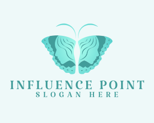 Butterfly Woman Influencer logo design