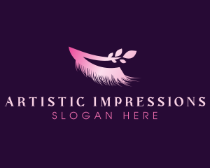 Organic Beauty Eyelashes logo design