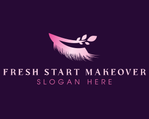 Organic Beauty Eyelashes logo design