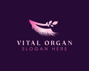 Organic Beauty Eyelashes logo design