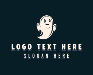Haunted - Halloween Ghost Spirit logo design