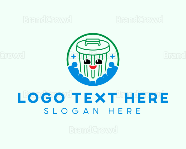 Trash Garbage Bin Logo