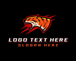 Cat - Tiger Scratch Gaming logo design