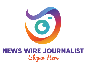 Journalist - Camera Swoosh Gadget logo design