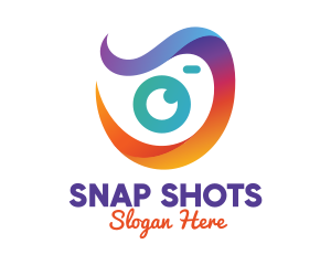 Photograph - Camera Swoosh Gadget logo design