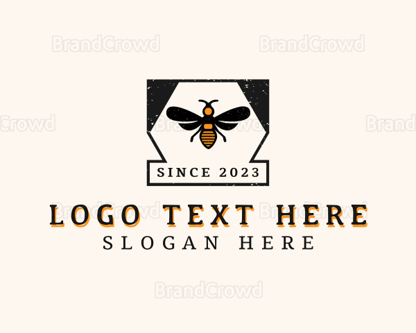 Honey Bee Insect Logo