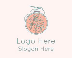 Floral Embroidery Craft  Logo