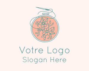 Floral Embroidery Craft  Logo
