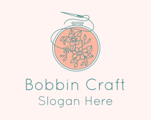 Floral Embroidery Craft  logo design