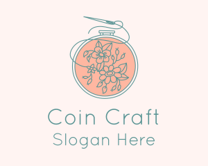 Floral Embroidery Craft  logo design