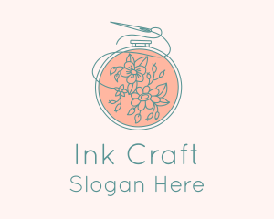 Floral Embroidery Craft  logo design