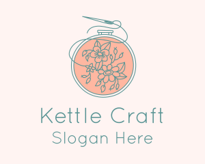 Floral Embroidery Craft  logo design