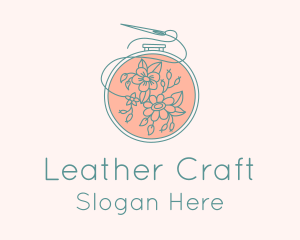 Floral Embroidery Craft  logo design