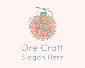 Floral Embroidery Craft  logo design