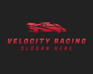 Gradient Race Car logo design