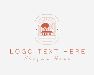 Farmhouse - Homestead Mansion Villa logo design