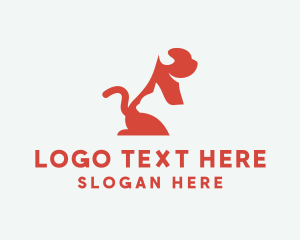 Pet Sitter - Cat Dog Animal logo design