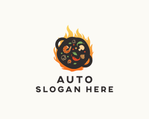 Fry - Wok Flame Restaurant logo design