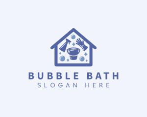 Tub - Cleaning Tool Housekeeping logo design