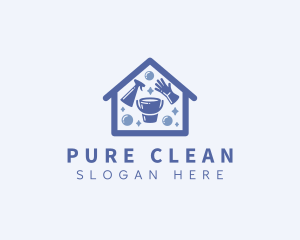 Cleaning Tool Housekeeping logo design