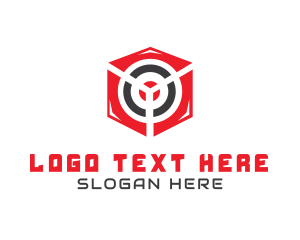 Shooting Range - Gaming Target Box logo design
