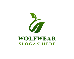 Vegan - Environmental Organic Leaf logo design