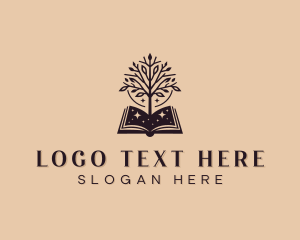 Library - Book Publishing Tree logo design