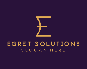 Premium Luxury Letter E Business logo design