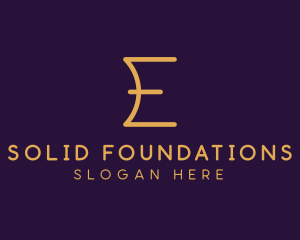Gold Mine - Premium Luxury Letter E Business logo design
