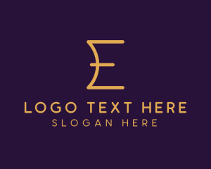 Jewelery - Golden Letter E logo design