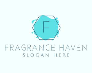 Hexagon Watercolor Splash Boutique logo design