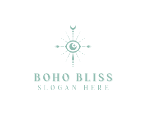 Crescent Eye Boho logo design