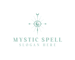 Spell - Crescent Eye Boho logo design