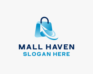 Online Market Bag logo design